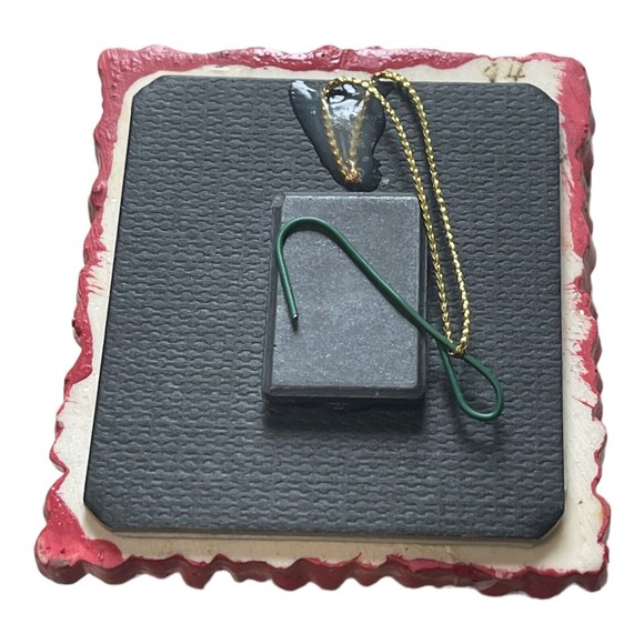 Vintage Christmas Photo Frame Tree Snowman Toys Ornament Magnetic Memory Frame - Picture 2 of 2